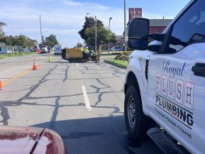 Water Service Line Repair Road Block Water Service Line Repair Road Block
